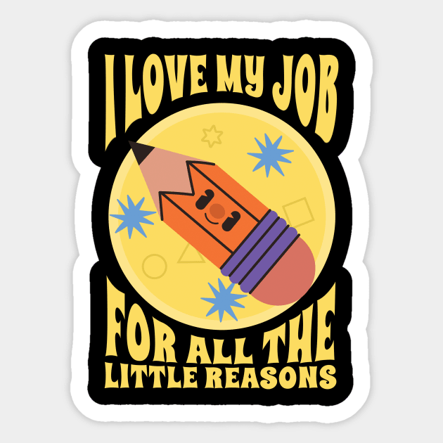 I Love My Job For All The Little Reasons Sticker by SUMAMARU